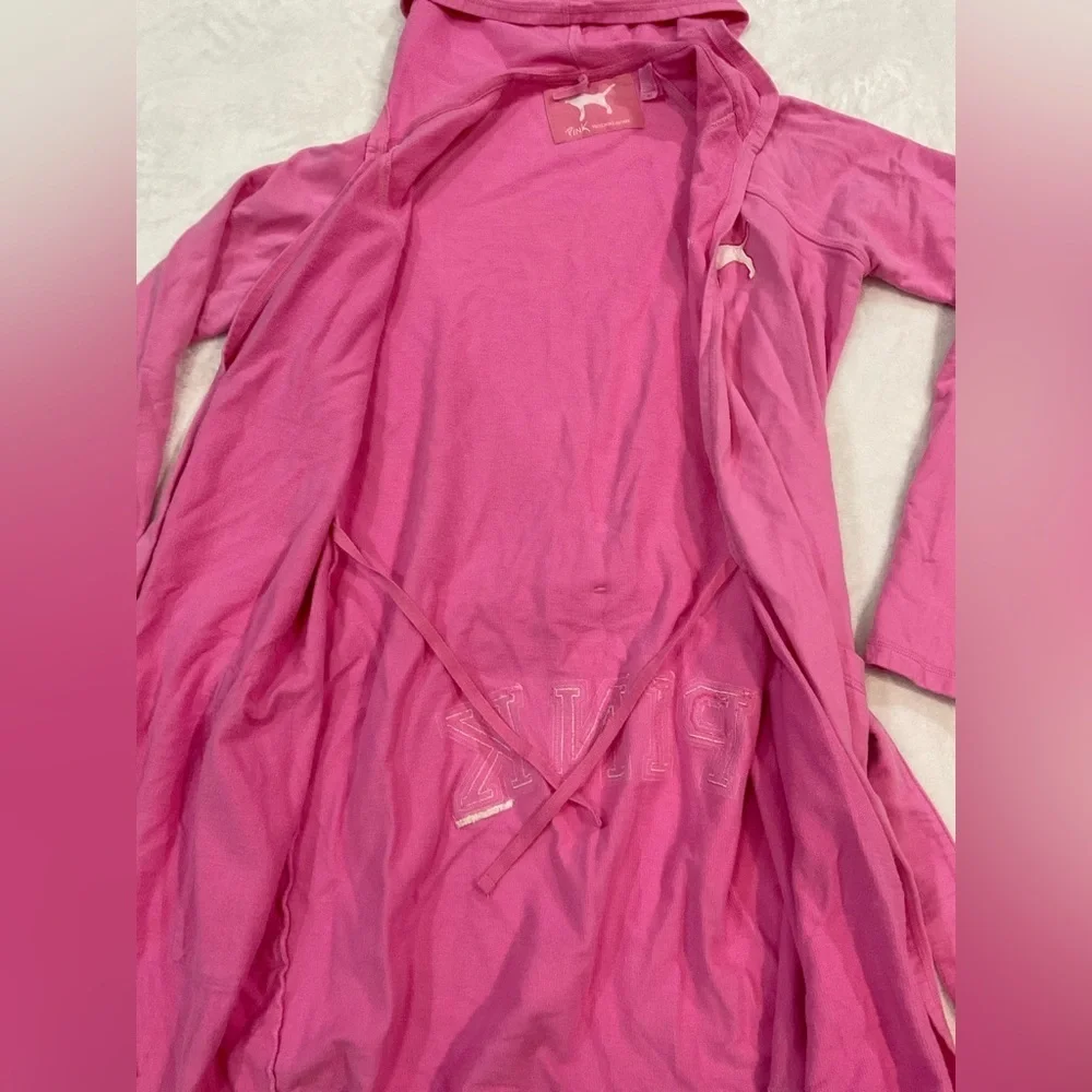 Rare Vintage PINK Victoria's Secret Pink Hooded Robe
